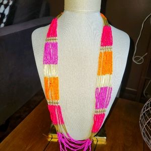 Mutil colored long necklace